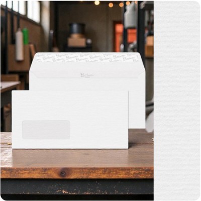 WINDOW Envelopes Laid Diamond White DL-110x220mm 120gsm WINDOW Envelopes Laid Diamond White DL-110x220mm 120gsm